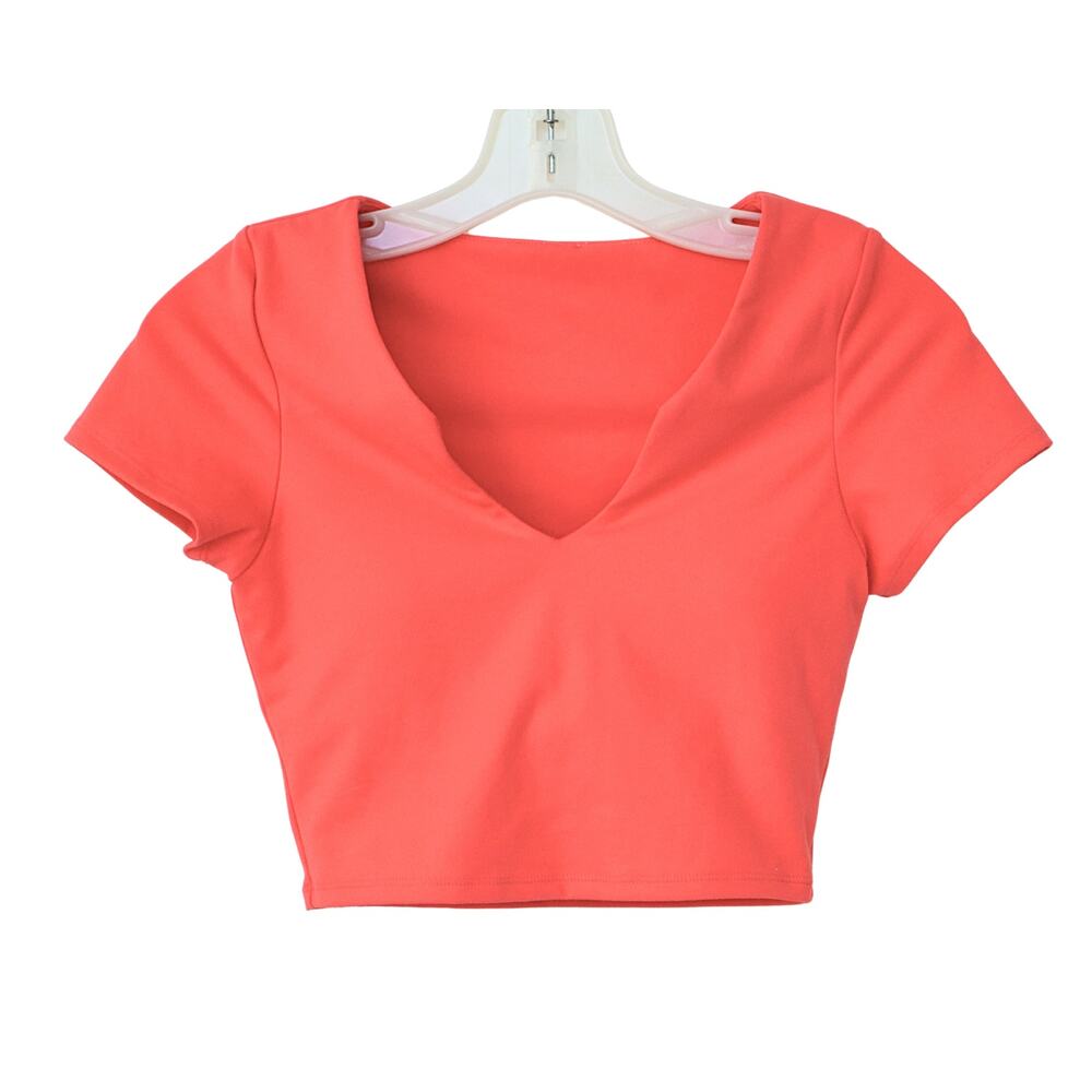 PTULA CASSEY Notch Cropped Tee - Punch - S